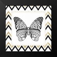 thumbnail image 2 of Allen, Kimberly 12x12 Black Modern Framed Museum Art Print Titled - Zig Zag Butterfly 3, 2 of 5