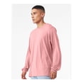 thumbnail image 5 of BELLA CANVAS Men's Jersey Long Sleeve Tee, 6-Pack Crewneck Jersey Shirt, Pink Cotton T-Shirts, S, 5 of 5