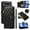Black, variant on For iPhone Air Wallet Case: with RFID Blocking Card Slots [5 Cards+1 Cash Slot+1 Zipper Pocket | Soft PU Leather Magnetic Snap | Crossbody & Wrist Strap Protective Phone Cover,Black