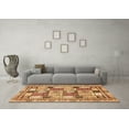 thumbnail image 3 of Ahgly Company Indoor Round Abstract Orange Modern Area Rugs, 5' Round, 3 of 4