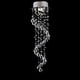thumbnail image 1 of Colgante de cristal de lujo Crafts, candelabro moderno con forma de gota de lluvia con acabado cromado para pasillos, sala de estar, luminaria de altura que garantiza un rendimiento superior a prueba, 1 of 5