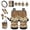 Bohemian Geometric Print, variant on FUIALDOLG Camo Hunting Car Seat Accessories Full Set 15 Pieces Leaves USA Flag Front and Rear Seats Cushions for Cars with Hanging Vehicle Trash Bin, Seatbelt Pads Auto Interior Accessories