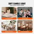 thumbnail image 6 of 3 Pack Unscented Pillar Candles 65 Hours Long Burning Christmas White, 6 of 11
