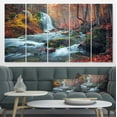 thumbnail image 3 of Designart 'Autumn Mountain Waterfall Long View' Metal Wall Art, 3 of 3