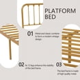 thumbnail image 4 of alazyhome Sturdy Metal Platform Queen Bed Frame, Easy Assembly, Gold, 4 of 6