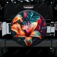 thumbnail image 1 of Colorful Strelitzia Flower Pattern Polyester Universal Spare Wheel Tire Cover Wheel Covers for Trailer RV SUV Truck Camper, 1 of 5