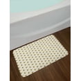 thumbnail image 2 of Guitar Bath Mat, Hand Drawn Style Pattern with Musical Instruments Notes Polka Dots Retro, Plush Bathroom Decor Mat with Non Slip Backing, 29.5" X 17.5", Pale Coffee Black Pink, by Ambesonne, 2 of 2