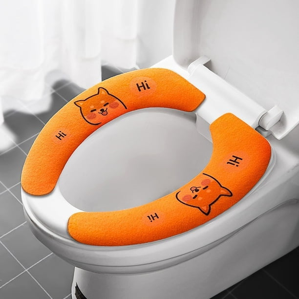 Funda de cojín adhesivo suave para asiento de inodoro – Lavable y higiénica para comodidad y estilo de baño
