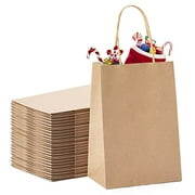 GSSUSA 5.25"x3.25"x8" 50 Pcs Kraft Paper Bags, Shopping, Mechandise, Party, Gift Bags (Natural)