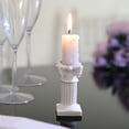 thumbnail image 3 of BalsaCircle 6 White Resin Mini Roman Column Taper Candle Holders Set Wedding Party Events Decorations Supplies, 3 of 8