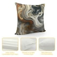 thumbnail image 4 of Jiayy  Marble Print Throw Pillow Cushion Cover, Retro Style Paintbrush Colors in Marbling Texture Watercolor Art, Decorative Square Accent Pillow Case, Sand Brown and Pale Grey, 4 of 5