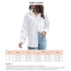 thumbnail image 5 of Blusa Manga Larga Cuello En V Dos Bolsillos Botón Color Puro Camisa Suelta De Moda para Mujer, 5 of 5