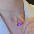 thumbnail image 4 of Collar de acero inoxidable Yashi con colgante de calabaza de colores Joyería de fiesta, 4 of 5