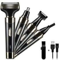 4 in 1 Electric Shaver for Men Women, Rechargeable Razor Waterproof Painless Epilator Nose Hair Removal Remover Facial Body Bikini Eyebrow Beard Sideburn Mustache Trimmer Clipper Grooming Groomer Kit