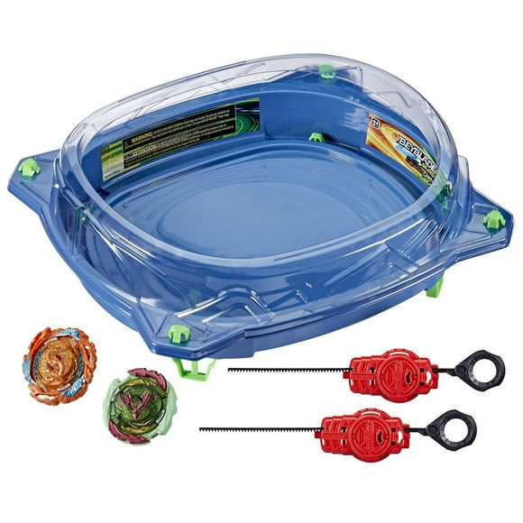 Beyblade Burst QuadDrive Set de combat Galaxy Orbit, avec arène Beystadium, 2 toupies de compétition et 2 lanceurs