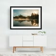 thumbnail image 2 of Morning Fog on Lake Placid - Lake Placid New York Photography Autumn Scenic Nature Landscape Forest Black Framed Wall Art Print 16 x 24 inches, 2 of 4