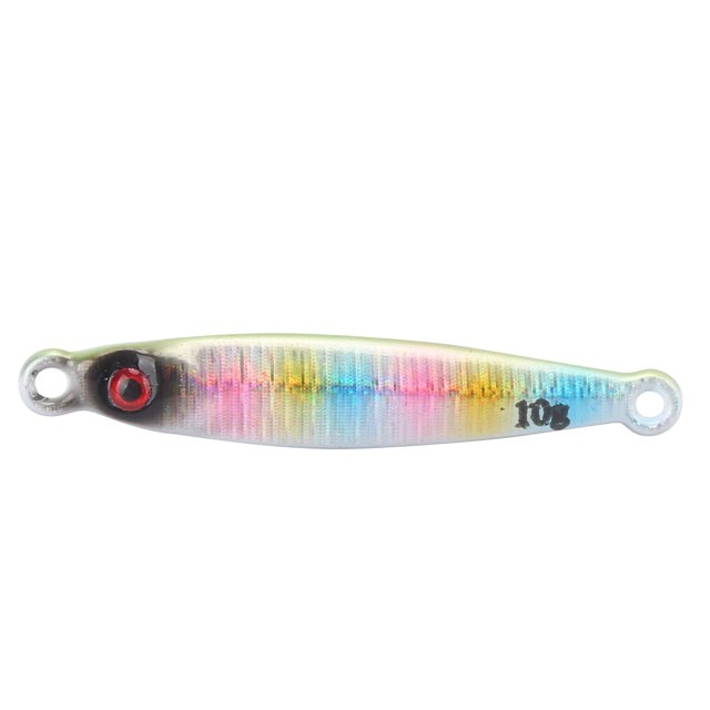 Señuelo de placa de acero de pez de Metal de aleación de tungsteno luminoso de tiro largo accesorio de pesca colorido
