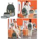thumbnail image 5 of Mochilas escolares verde militar para niñas adolescentes Mochila de lona ligera Mochila a rayas Mochilas para niños Set 3 en 1, 5 of 5