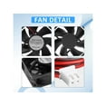 thumbnail image 3 of 80mm 24V DC Cooling Fan CF8025 High Speed 24V 80mm 25mm 2Pin PC Exhaust Muffin Fan Low Noise 3500RPM 2-Pack, 3 of 7