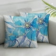 thumbnail image 3 of Blue Floral Throw Pillow Covers Light Blue Gold Floral Decorative Spring Summer Farmhouse Vintage Watercolor Pillowcases  for Couch Indoor Bedroom Decor, 3 of 7