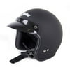 Cyclone Open Face Motorcycle Helmet DOT/ECE Approved - Matte Black - X-Large