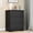 black, variant on Ataucjin Wooden Dresser with 3 Drawers, Tall Modern Chest of Drawers with Deep Storage & Wide Top, Sturdy Bedroom Dresser Organizer for Living Room, Hallway, Closet