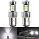 thumbnail image 1 of Bombillas LED P21/5W 1157 Bay15d de 12 V y 24 V (paquete de 2) para coche, con lente HD, 1200 lm, 6500 K, blanco, para luces de freno, traseras, diurnas, etc., 1 of 5