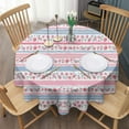 thumbnail image 3 of Pioneer Flower Round Tablecloth 60" X 60",Wrinkle Wipeable Table Cloth for Kitchen Dining Room Picnic Patio Party, 3 of 6