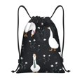 thumbnail image 1 of Bingfone Fashionable Goose Drawstrings Backpacks Bags for Men Women Gym Drawstrings Bag-Medium, 1 of 6