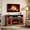 Rustic Brown, variant on Barara King 58 Inch Fireplace TV Stand Entertainment Center with LED Lights Storage Cabinets Glass Doors for Living Room Media Furniture, Rustic Brown