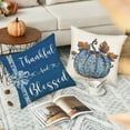 thumbnail image 3 of Blue Boho Autumn Decorative Pillow Covers 20x20 Inch Set of 4 Hello Pumpkin Fall Thankful Grateful Blessed Decor Maple Leaf Pillows Cushion Case for Home Sofa Couch, 3 of 6