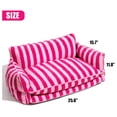thumbnail image 2 of JTAOT Pet Couch Bed, Trendy Striped Faux Lambswool Double Layer Dog & Cat Sofa Bed, Fluffy Cat Couch with Non-Slip Bottom, Cute Small Cat Dog Bed for Indoor - 25.6 * 15.7 * 11.8 Inch (), 2 of 6