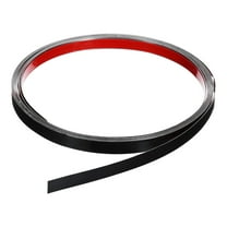 9.8ft x 0.39" Wall Trim Self Adhesive Stainless Steel Mirror Finish Trim, Black