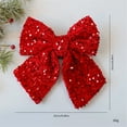 thumbnail image 5 of 3Pcs Christmas Velvet Bows 9.84Inch Sequin Fabric Christmas Wreath Bow Glittering Bowknot Holiday Ornaments for Xmas Tree Garland DIY Craft Wrapping Decoration, 5 of 9