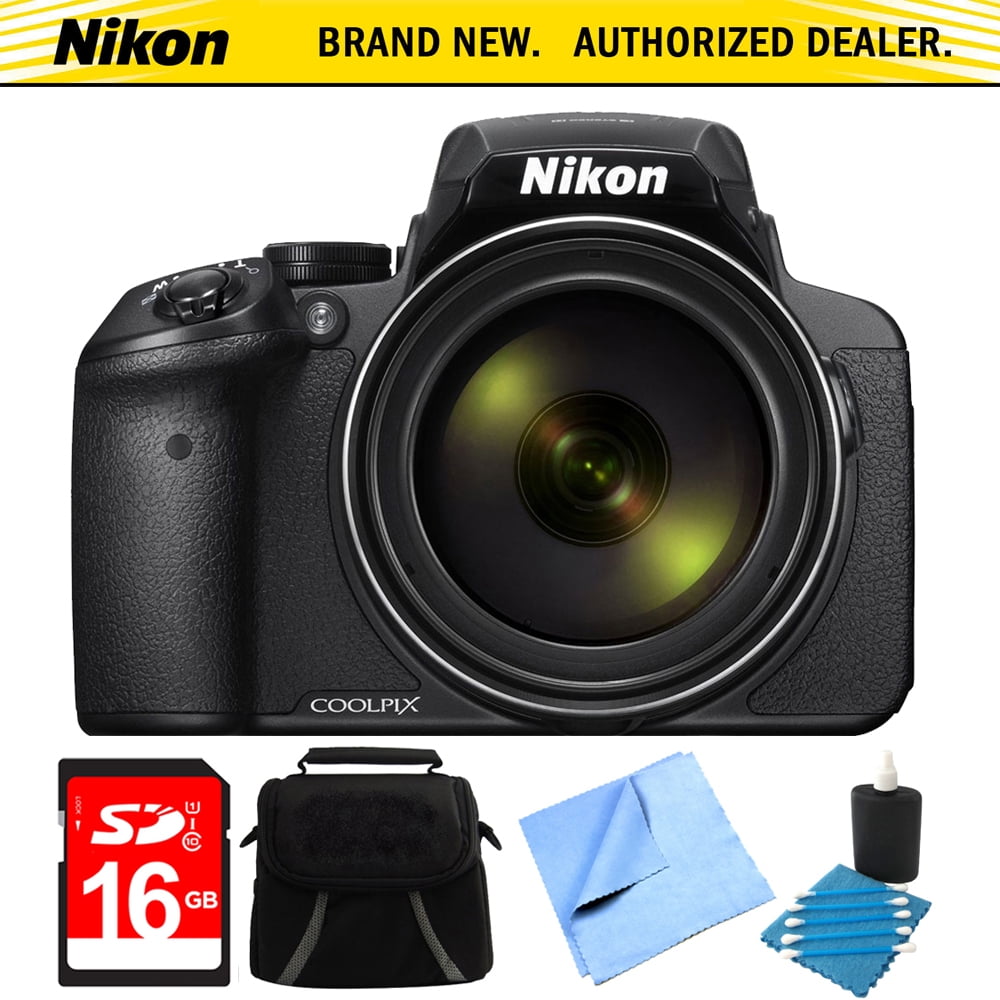 Nikon COOLPIX P900 Digital Camera: with 83x Optical Zoom and Built-in  Wi-Fi(Black) + 64GB 1200X SDXC Card + 2 EN-EL23 Batteries + Case + Flexible  Tripod + Pro Bundle