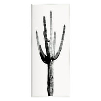 Stupell Industries Modern Grey Cactus Botanical & Floral Painting Unframed Art Print Wall Art, 7 x 17