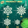 thumbnail image 3 of 36pcs Christmas Light Blue Snowflake Ornaments Plastic Glitter Snow Flakes Ornaments for Winter Christmas Tree Decorations Size Varies Craft Snowflakes, 3 of 10