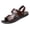 Brown, variant on NOKIO Mens Flat Sandals Summer Comfortable Open-Toe Slippers Beac𝗁 Vacation Travel Walking Shoes Breathable Lightweight S𝗅ip On Sandles with Adjustable Ankle Strap
