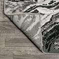 thumbnail image 5 of JONATHAN Y SILK ORCHID 2 x 8 Runner Rug, Swirl Marbled Abstract - Black/Ivory, SOR203E-28, 5 of 7