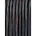 thumbnail image 2 of Round Leather String Cord 6mm Distressed Gray 5.5 Yards, 2 of 3