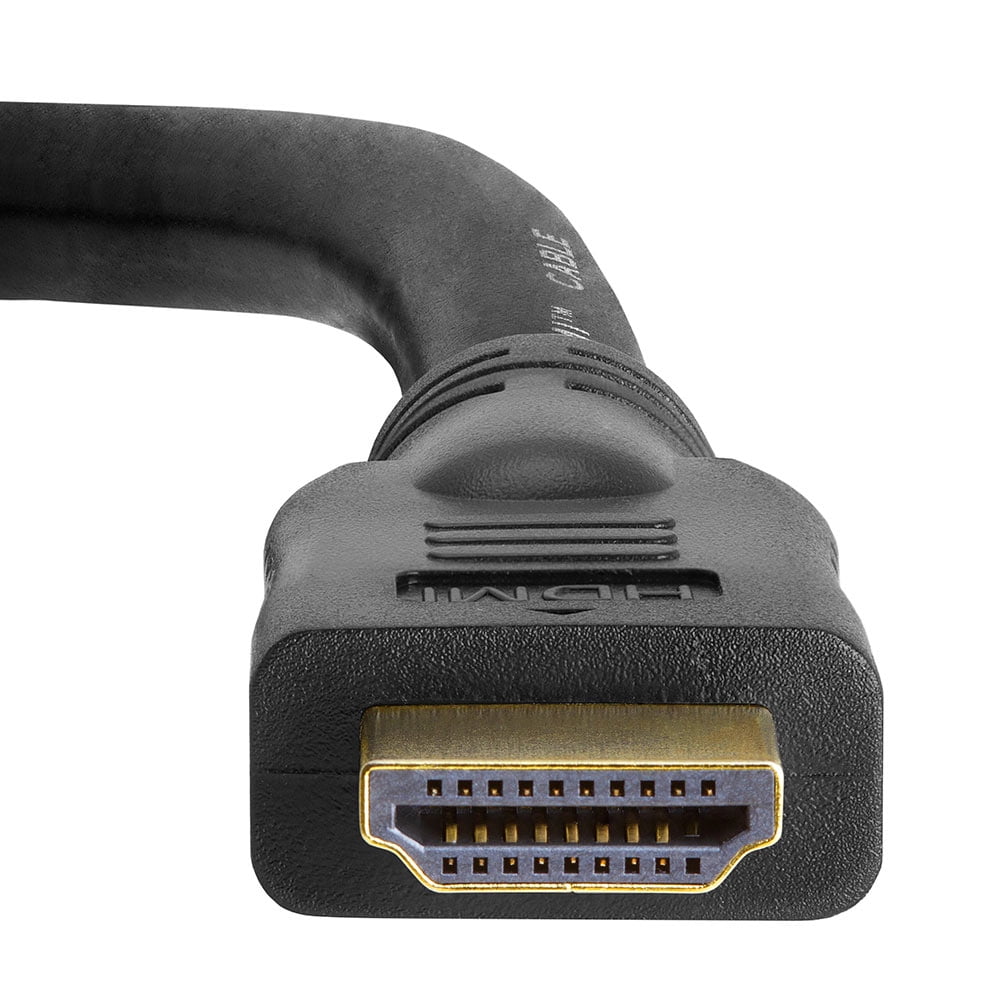 Cmple - 75 Feet High Speed In-Wall HDMI Cable with 3D HDR Ethernet, Audio Return Channel Support, Gold Plated Connectors - 75 FT Black
