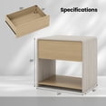 thumbnail image 3 of Gymax Modern Style Nightstand 2-Tier Sofa Side Bedside Table w/ Drawer & Open Shelf, 3 of 10