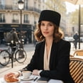 thumbnail image 7 of Hsqqdc Black Acrylic Pillbox Hat, Vintage Dome Fascinator Base Hat for Formal Events, 7 of 7