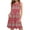 Red, variant on Holloyiver Summer Dresses for Women 2023 Trendy Floral Print T-shirt Vest Beach Dress Sleeveless Pocket Loose Boho Round Neck Mid Length Sun Dress Pink