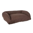 thumbnail image 2 of Carolina Pet 019390 F Microfiber Quilted Orthopedic Foam Bolster Bed - Chocolate, Medium, 2 of 2