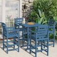 JUSTLET 5PC Outdoor Bar Stools, Tall Adirondack Chiar, Plastic Balcony