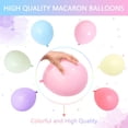 thumbnail image 3 of Globos de arcoíris pastel, paquete de 100 globos de 13,2 pulgadas, globos multicolores macarrones, globos de látex de colores surtidos, 3 of 4