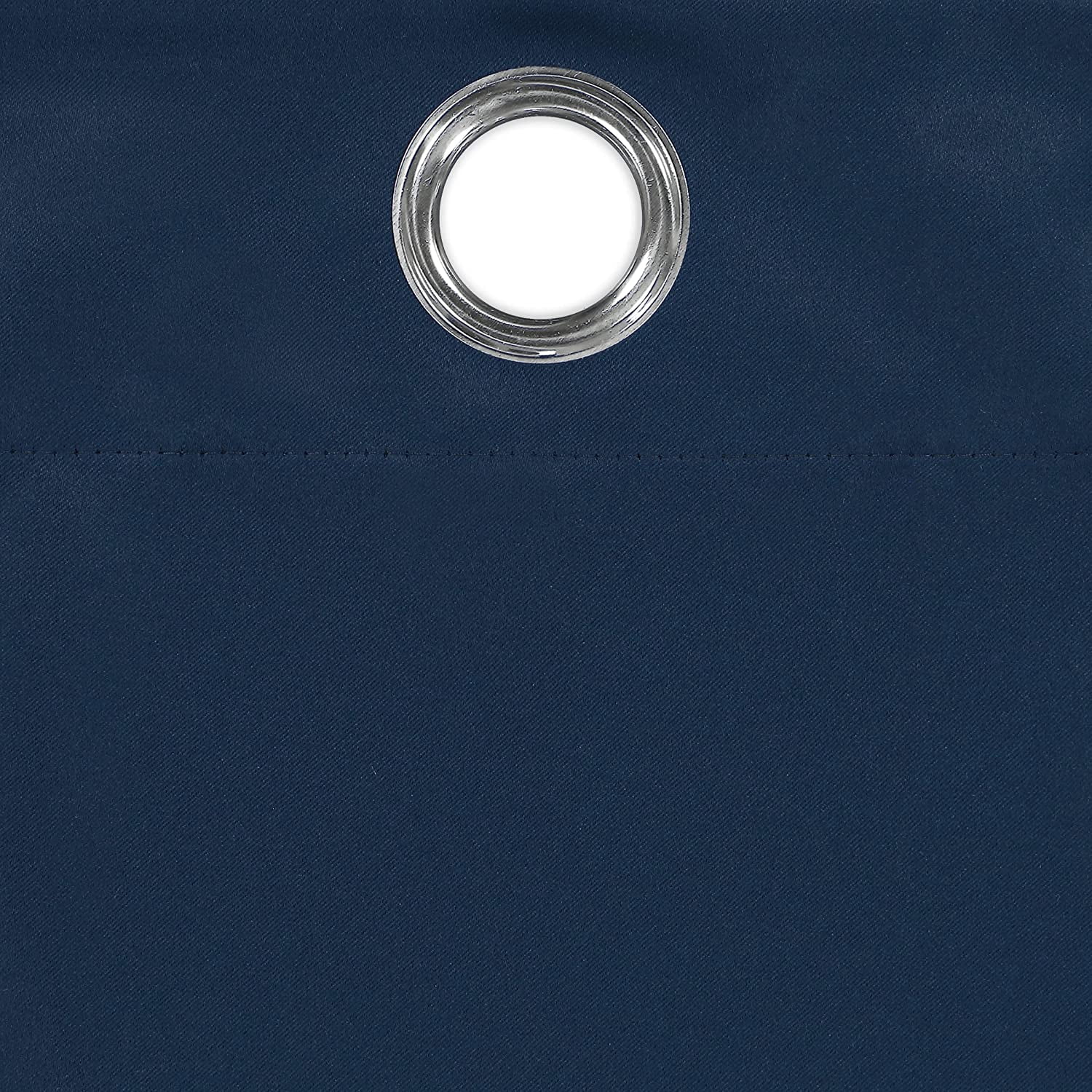 ECLIPSE Brockfield Waterproof Blackout Thermal Insulated Grommet Outdoor Curtain for Patio or Porch (1 Panel), 52 in x 108 in, Navy