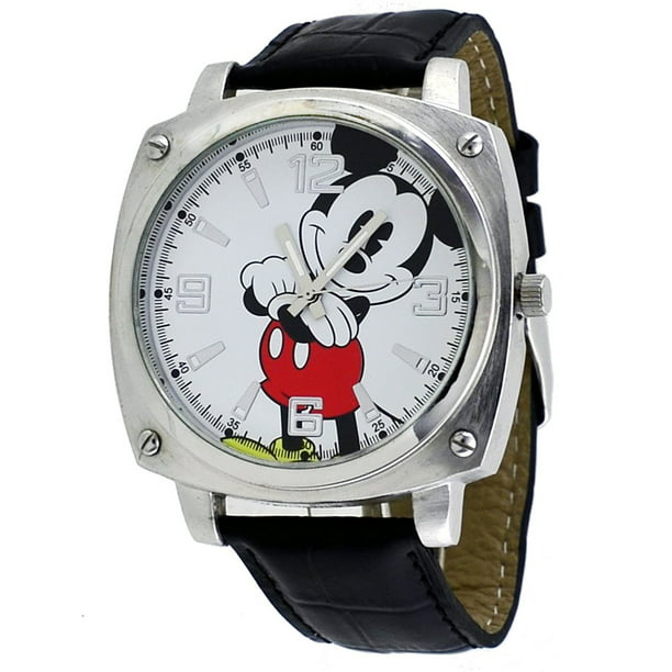 Disney Men's Mickey Mouse black Strap Analog Jumbo Watch