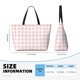 thumbnail image 4 of Fotbe Pink Checkboard Bolsa de Viaje para Playa - Resistente al Agua, Bolsa Tote de Gran Capacidad y Ligera con 7 Bolsillos para Mujeres y Hombres, 4 of 7